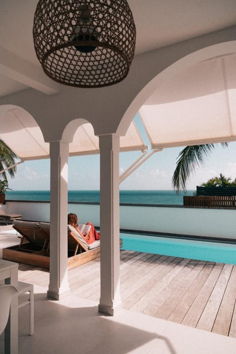 Patio, View (from property/room), Pool view, Sea view, sunbed