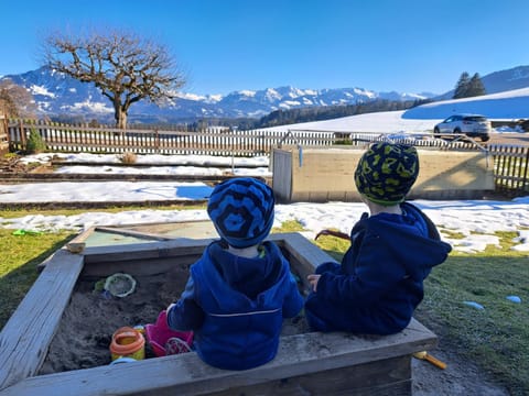 Natural landscape, Children play ground, Mountain view