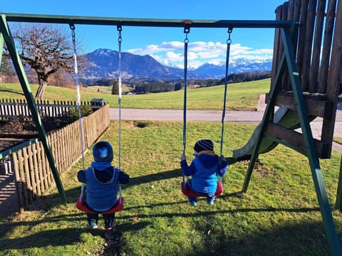 Natural landscape, Children play ground, Mountain view