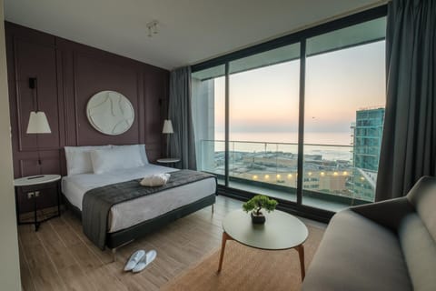 Bed, Photo of the whole room, Bedroom, Sea view