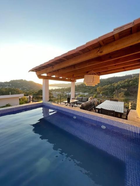 Natural landscape, Mountain view, Swimming pool