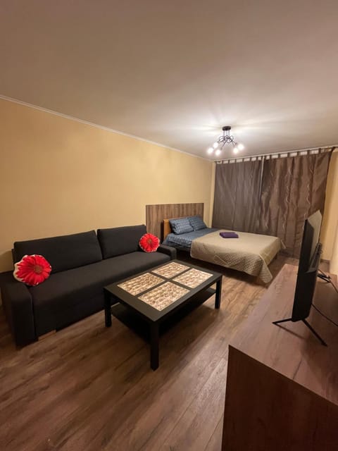 Bed, Living room, Photo of the whole room, Seating area, Bedroom