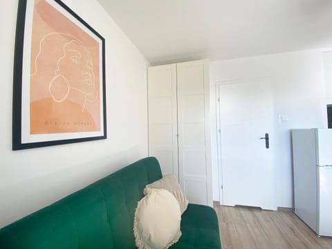 Seating area, wardrobe