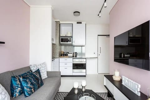 Living room, kitchen