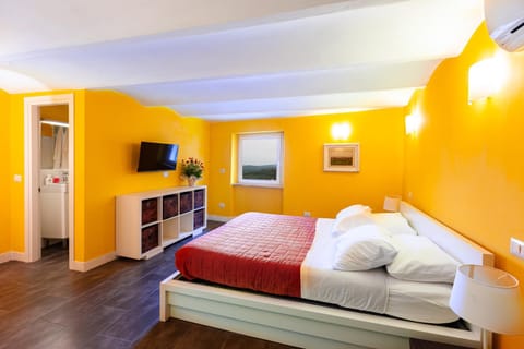 Bed, TV and multimedia, Photo of the whole room, Evening entertainment, Bedroom