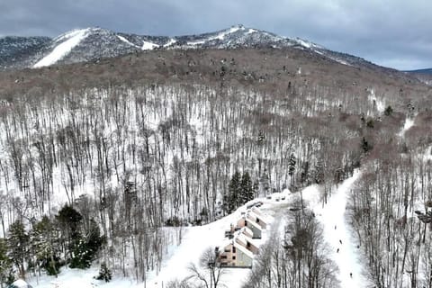 Condo 4 with AC Sauna and Hot tub Slopeside in the Winter House in Killington