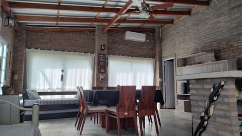 Living room, Dining area, fireplace