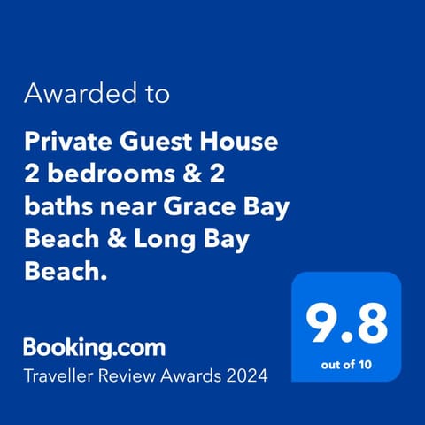 Private Guest House 2 bedrooms & 2 baths near Grace Bay Beach & Long Bay Beach. House in Turks and Caicos Islands