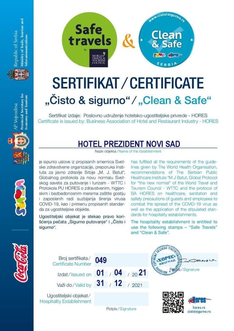 Prezident Hotel Hotel in Novi Sad