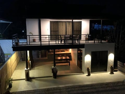 Property building, Patio, Night, Balcony/Terrace