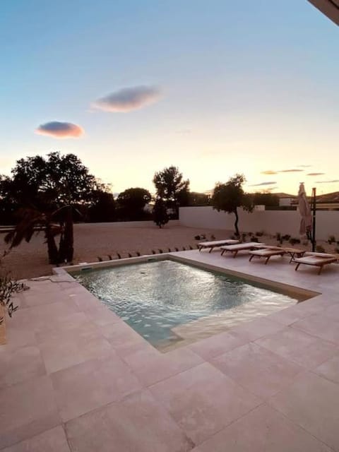 Pool view, Swimming pool, Sunset