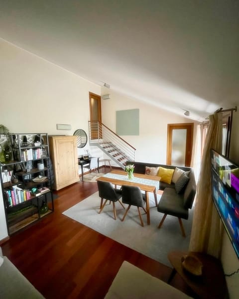 Library, Living room, Dining area