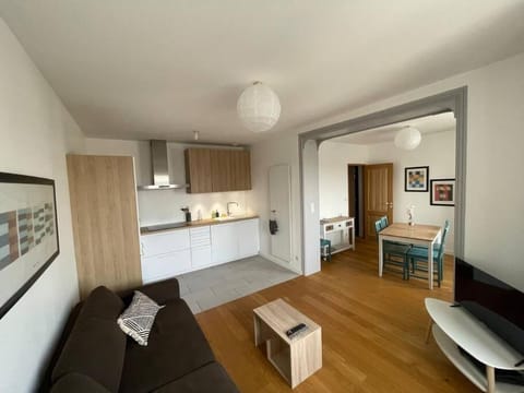 Kitchen or kitchenette, Living room, Seating area, Dining area, minibar, pet friendly