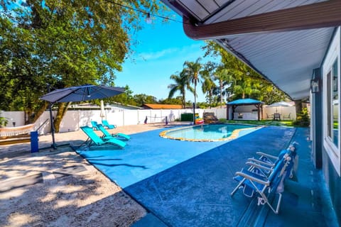 Pool view, sunbed