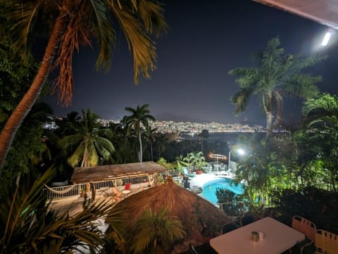 Night, Natural landscape, Pool view, Swimming pool