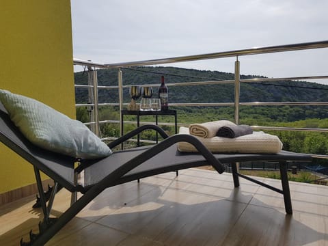 Sauna, View (from property/room), Balcony/Terrace, Mountain view