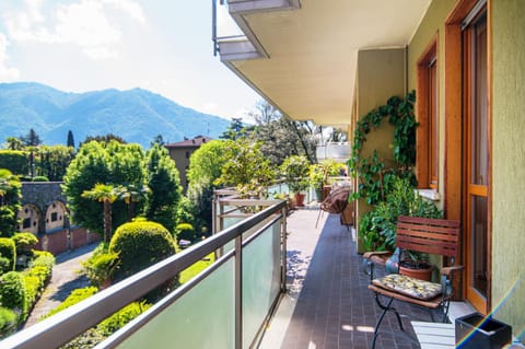 Property building, Spring, Day, View (from property/room), Balcony/Terrace, Garden view, Mountain view