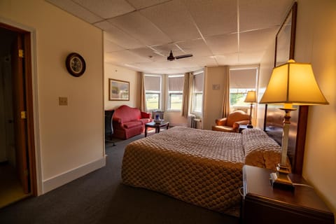 Bed, Photo of the whole room, Seating area, fireplace