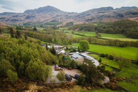 Natural landscape, Bird's eye view, Mountain view