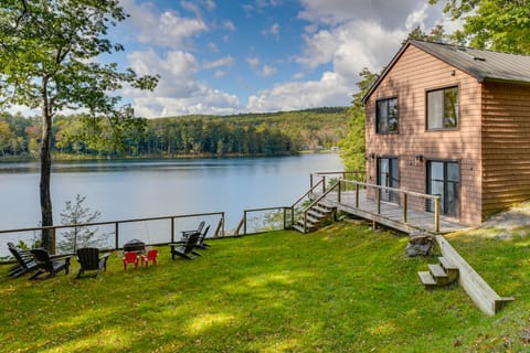 Orwell Cabin on Sunrise Lake w/ Private Dock & BBQ House in Addison County