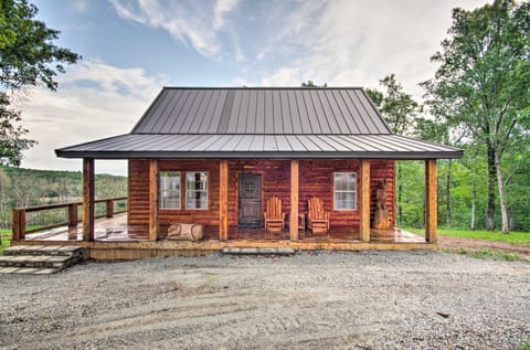 Secluded Log Cabin with Decks, Views & Lake Access House in Norfork Lake