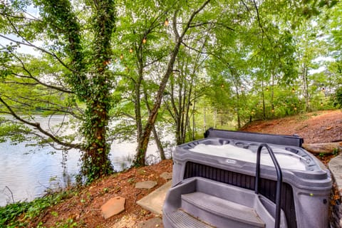 Hot Tub, Dock, Lakefront: Luxe Six Mile Retreat House in Lake Keowee