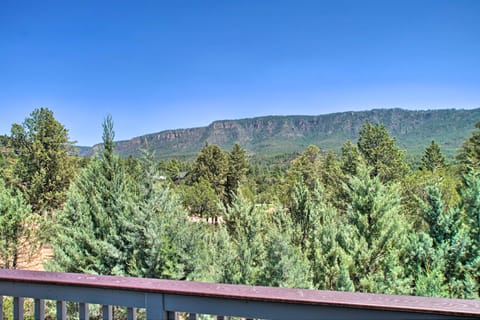 Fireplace, Mogollon Rim Views: Luxury Pine Home House in Pine