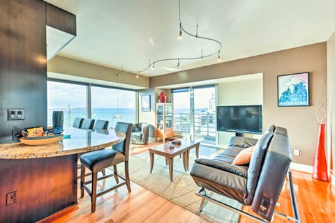 Stunning Seattle Condo w/ Patio + Water Views Condo in Pike Place Market