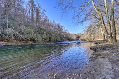 Spruce Pine Riverfront Rental: Deck + 2 Fire Pits! House in Mitchell County