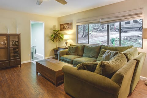 Furnished Deck: Secluded Arnold Cabin Rental! House in Arnold