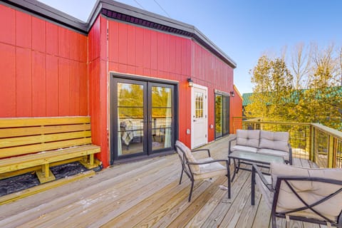 Waterfront 'Little Red Camp' on Moose River House in Moosehead Lake