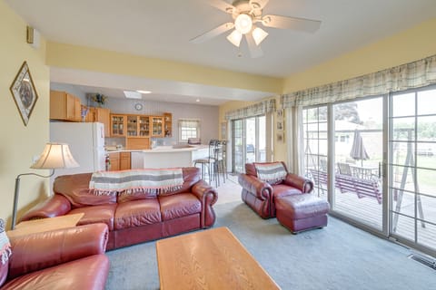 Lakefront Warsaw Home w/ Private Dock + Golf Cart House in Indiana