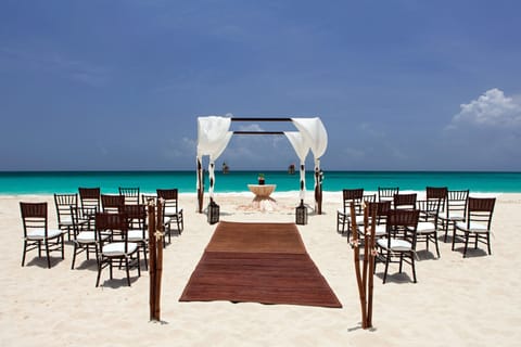 Outdoor wedding area