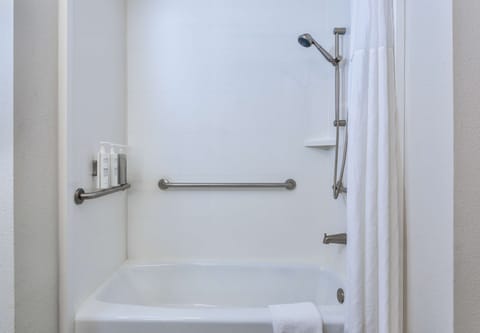 One King Bed, Non-Smoking, Accessible | Bathroom shower