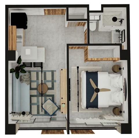 Luxury Suite, 1 Queen Bed with Sofa bed | Floor plan