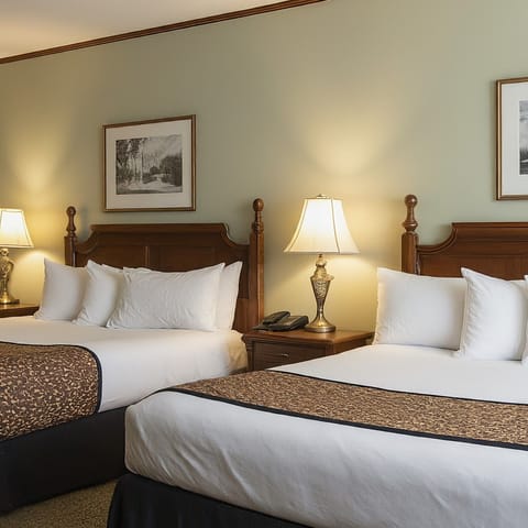 Premium Room, 2 Queen Beds | Premium bedding, pillowtop beds, minibar, desk