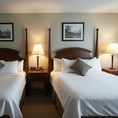 Standard Room, 2 Queen Beds | Premium bedding, pillowtop beds, minibar, desk