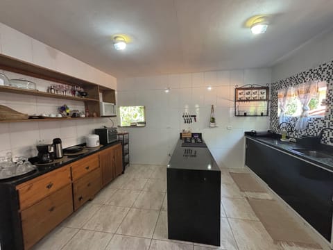 Fridge, microwave, stovetop, toaster