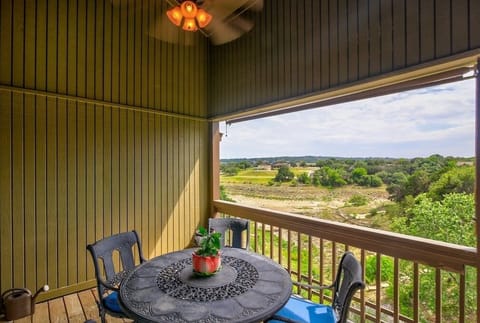 Balcony overlooking Lake Travis. Lake view depends on water levels in Lake Travis. Currently in drought 01/01/24