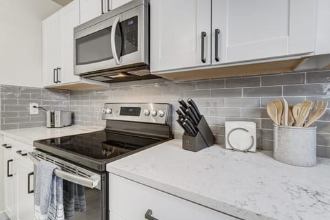 Create delicious home-cooked meals during your stay with ease in our fully equipped kitchen, complete with a stove and microwave for your convenience