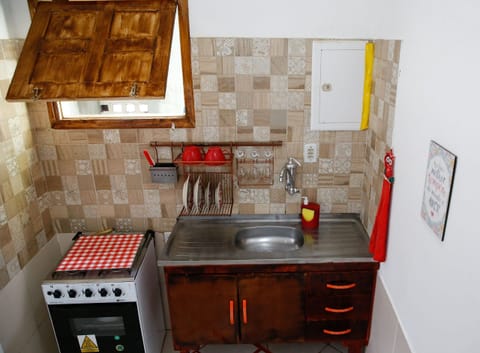 Apartment | Private kitchen | Fridge, blender, cookware/dishes/utensils, cleaning supplies