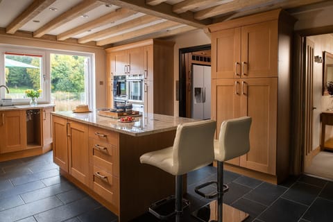 The kitchen at Lake House, Powys