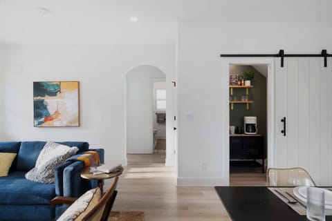 bedroom hallway and coffee bar