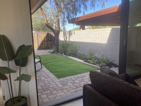 Tranquil relaxation can be felt in the court yard garden.