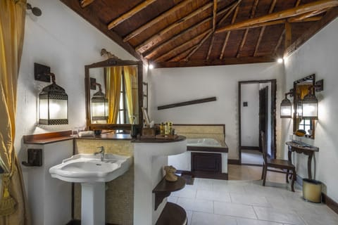 Luxury Villa, Private Pool, Ocean View | Bathroom | Separate tub and shower, free toiletries, hair dryer, bathrobes