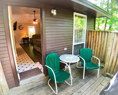 Private deck overlooking the forest.