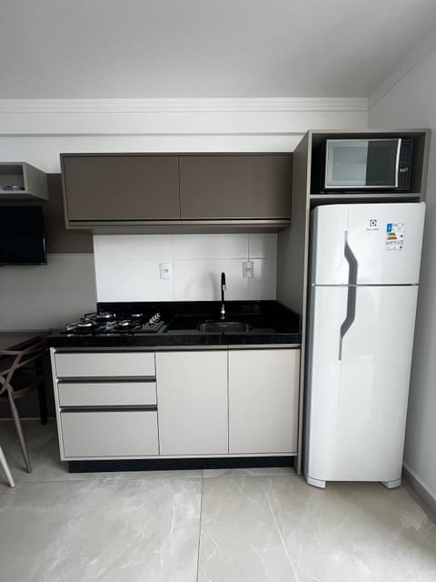 Deluxe Apartment | Private kitchen | Full-size fridge, microwave, cookware/dishes/utensils