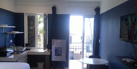 Panoramic Studio Suite | Private kitchen | Fridge, stovetop, coffee/tea maker