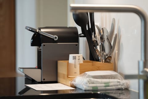 Comfort Double Room | Private kitchen | Fridge, microwave, espresso maker, coffee/tea maker