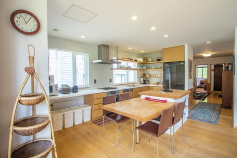 Family Chalet | Private kitchen | Full-size fridge, microwave, stovetop, dishwasher